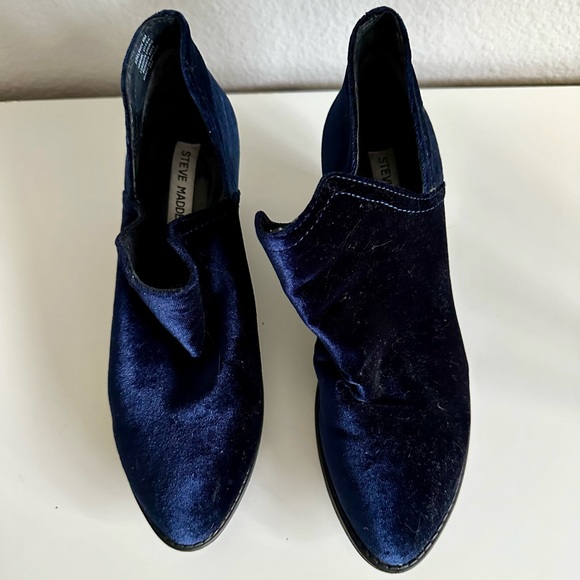 Steve Madden Adelphie Velvet Ankle Boots Women’s Size 8 - Picture 3 of 7